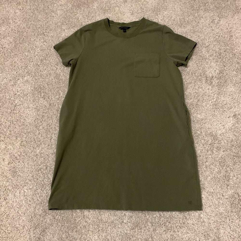 Banana Republic Green T-shirt dress size large w/ pockets - Picture 17 of 17